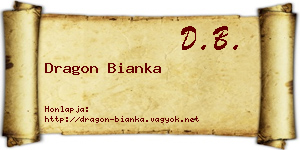 Dragon Bianka névjegykártya