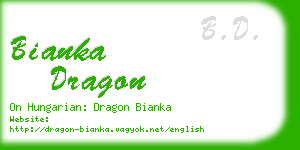 bianka dragon business card